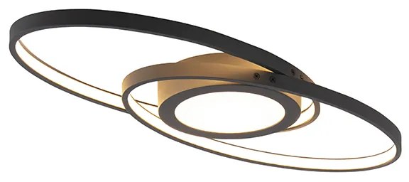 Designerska lampa sufitowa antracytowa z 3-stopniowym ściemnianiem LED - AxyDesignerski Oswietlenie wewnetrzne