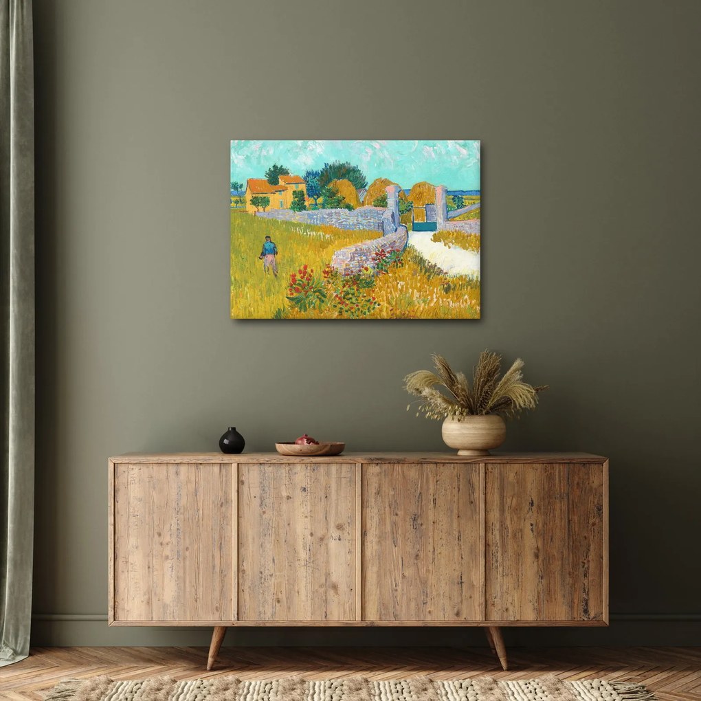 Obraz - Vincent van Gogh, Farmhouse in Provence, reprodukcje (70x50 cm)