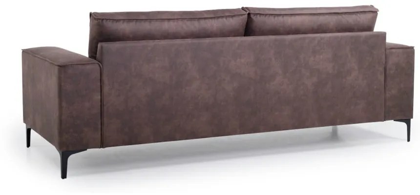 Brązowa sofa z imitacji skóry 224 cm Copenhagen – Scandic