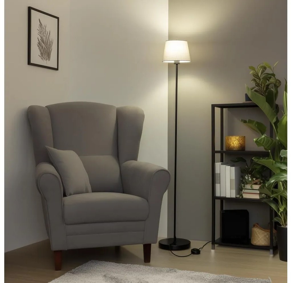 Brilagi - LED lampa stojąca CERIA 1xE27/40W/230V Ø 20,5 cm szara/czarna