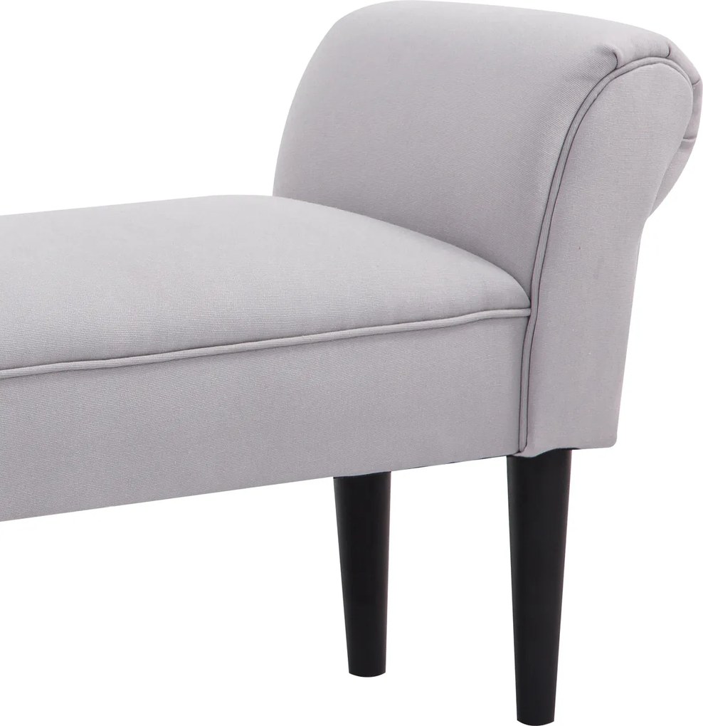 Ławka HOMCOM do sypialni Ławka tapicerowana ławka MDF Pianka szara