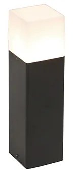 Zewnetrzna Stojąca lampa zewnętrzna czarna z opalowym białym 30 cm - Denmark Nowoczesny Oswietlenie zewnetrzne