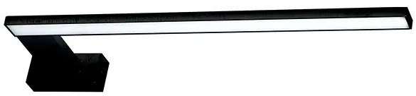 Czarny kinkiet LED nad lustro lewostronny - N016-Faggi 45x12x4 cm
