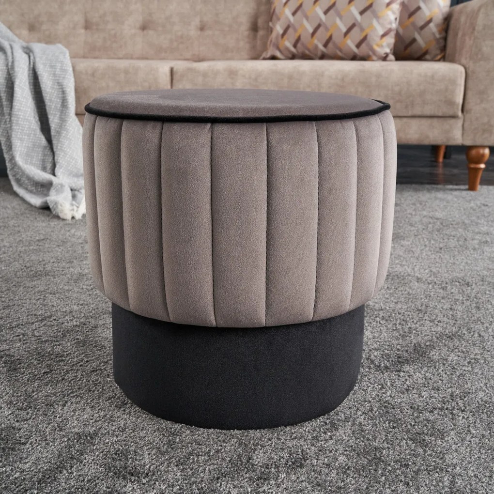 Stołek Rose Pouf Grey