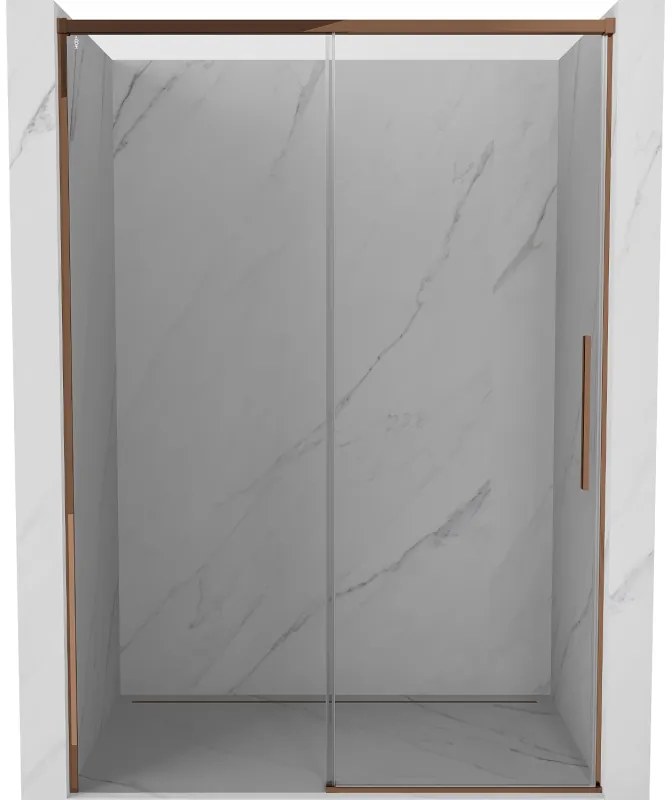 Mexen Rox drzwi prysznicowe rozsuwane 160 cm, transparent, różowe złoto - 8C2-160-000-60-00