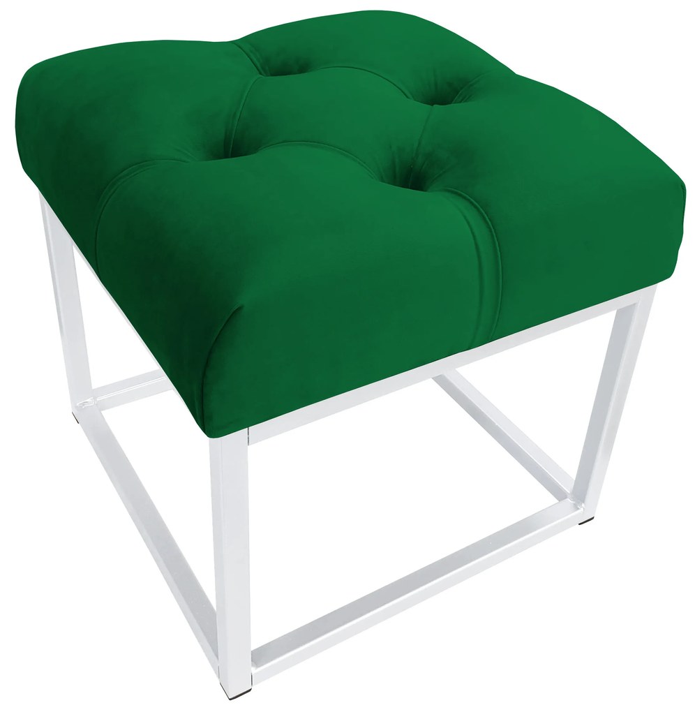 Pufa CHESTERFIELD LOFT ławka postawa biała MG25