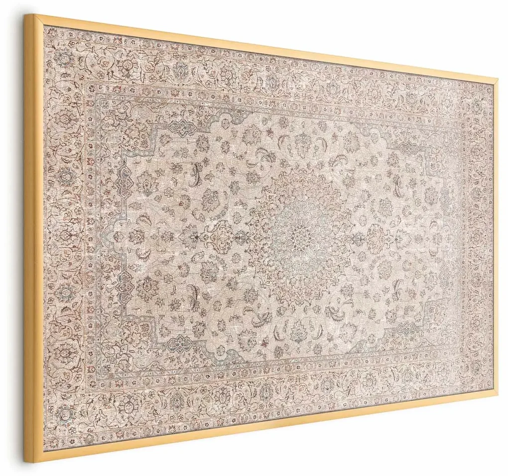 Plakat Piaskowy dywan 30x21 cm z ramą złotą bez marginesu ARTGEIST B