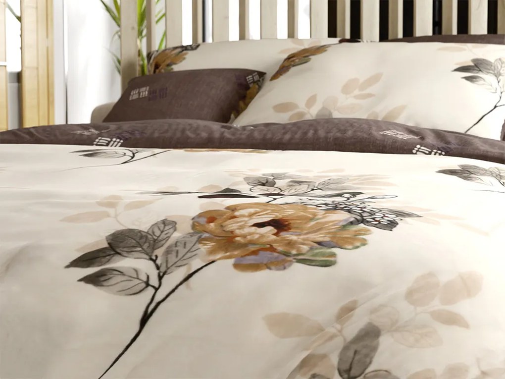 PrzytulneMieszkanie.pl PrzytulneMieszkanie.pl Dwustronna pościel DUO SENSE CARMELIA wzorzysta + poszewka na poduszkę 40x50 cm GRATIS Rozmiar pościeli: 70 x 90 cm | 140 x 200 cm