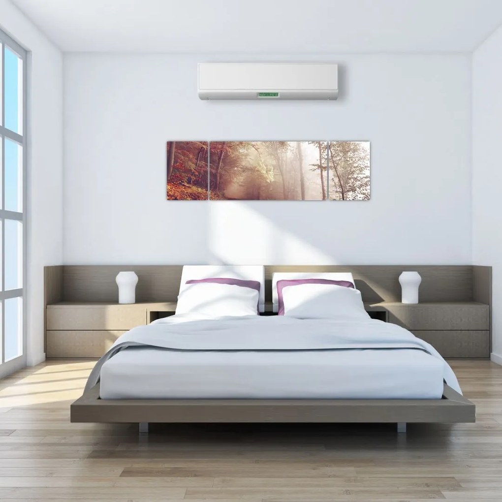 Obraz - Jesienny spacer po lesie (170x50 cm)