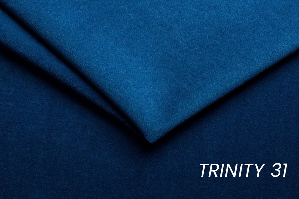 Narożnik Laksaro z funkcją spania prawostronny - niebieski welur Trinity 31