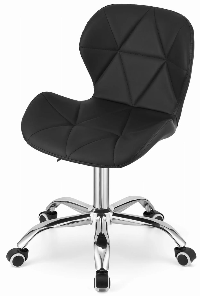 Krzesło biurowe AVOLA z ekoskóry, czarne