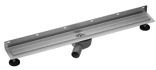 Rynna prysznicowa 94x10 cm srebrna/szara