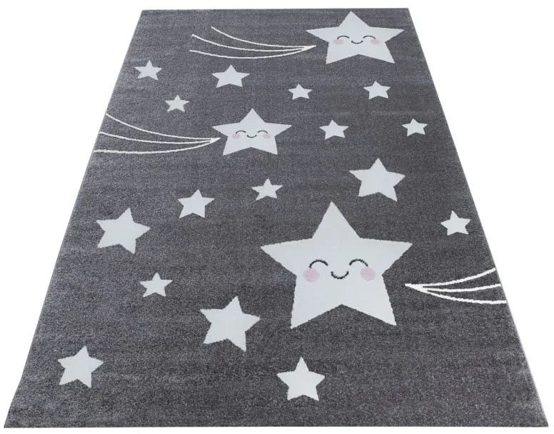 Dywan dziecięcy Kids Gwiazdki szare 200 cm x 290 cm