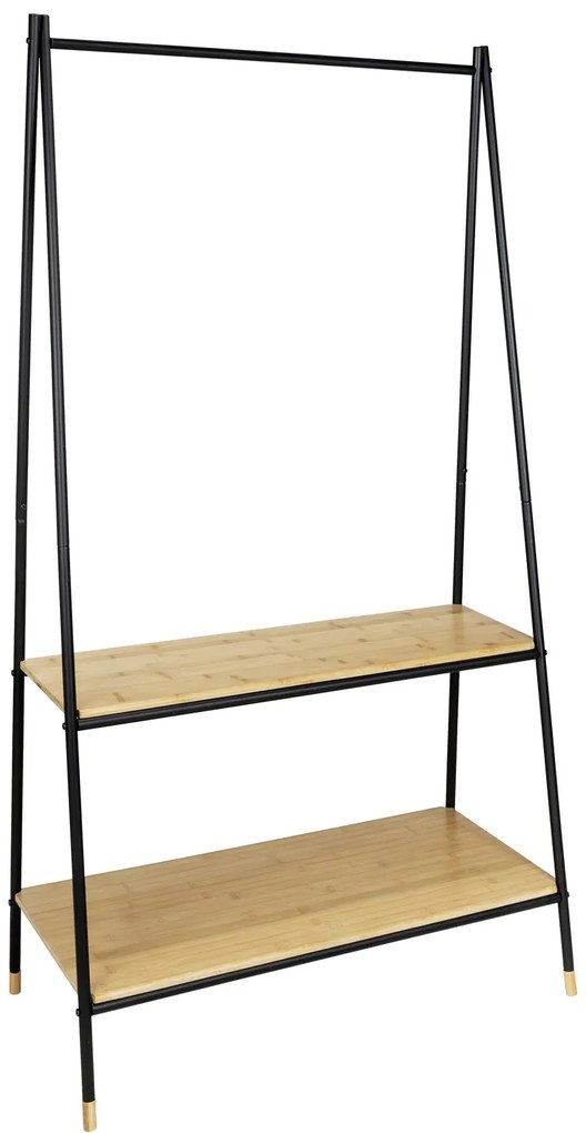 Stojący wieszak z bambusowymi półkami, 90 x 167 x 42 cm, Loft, WENKO