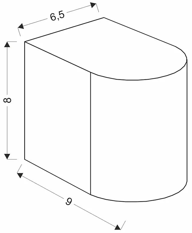 Czarny loftowy kinkiet zewnętrzy - D170 P7-Z34
