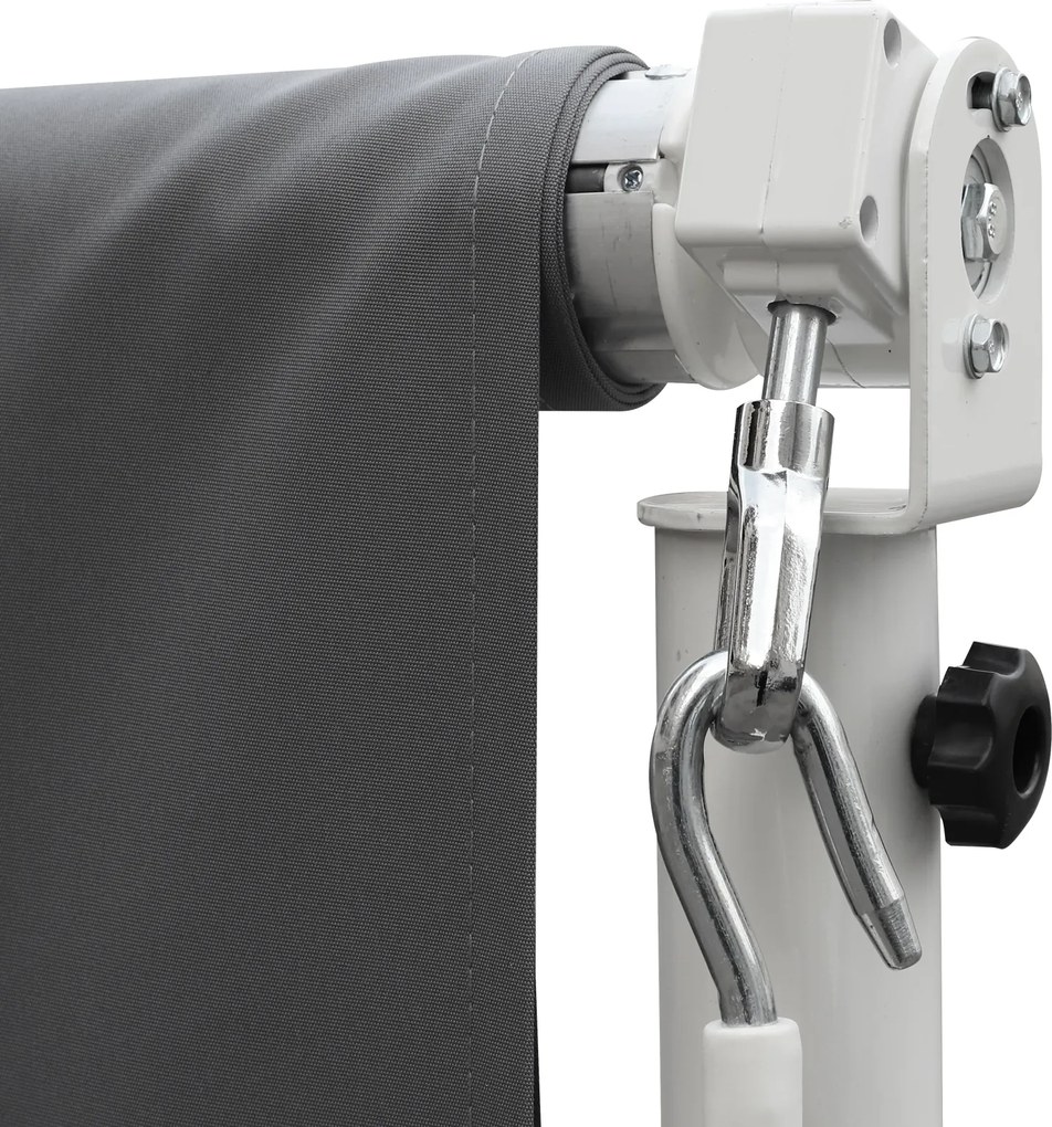 Outsunny Markiza stojąca ogrodowa ze składanym ramieniem szara dł. 395 x szer. 298 x wys. 255 cm, szary | Aosom PL