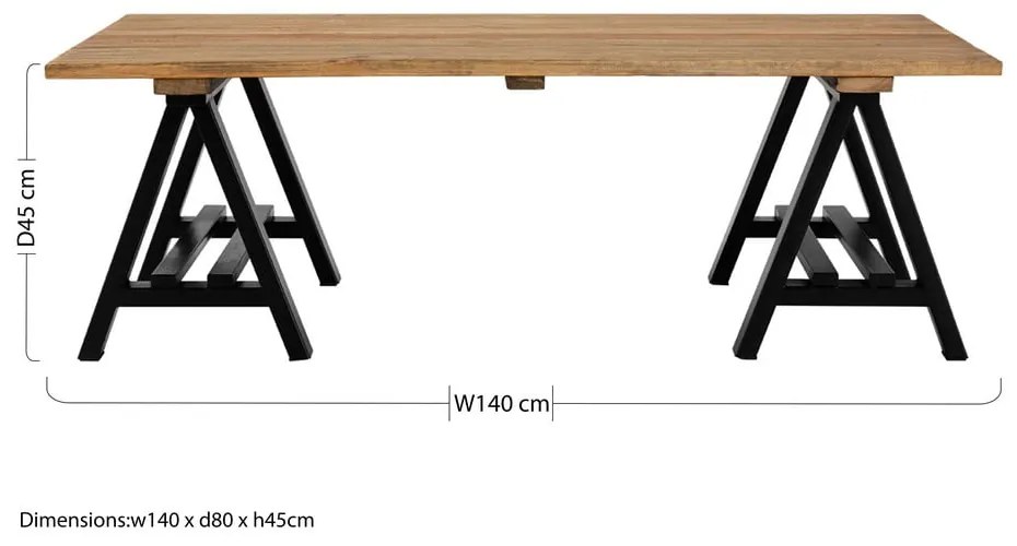 Stolik z blatem z drewna sosnowego 80x140 cm Hampstead – Premier Housewares