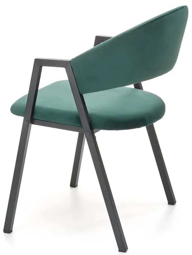 Krzesło tapicerowane K473 VELVET zielone HALMAR