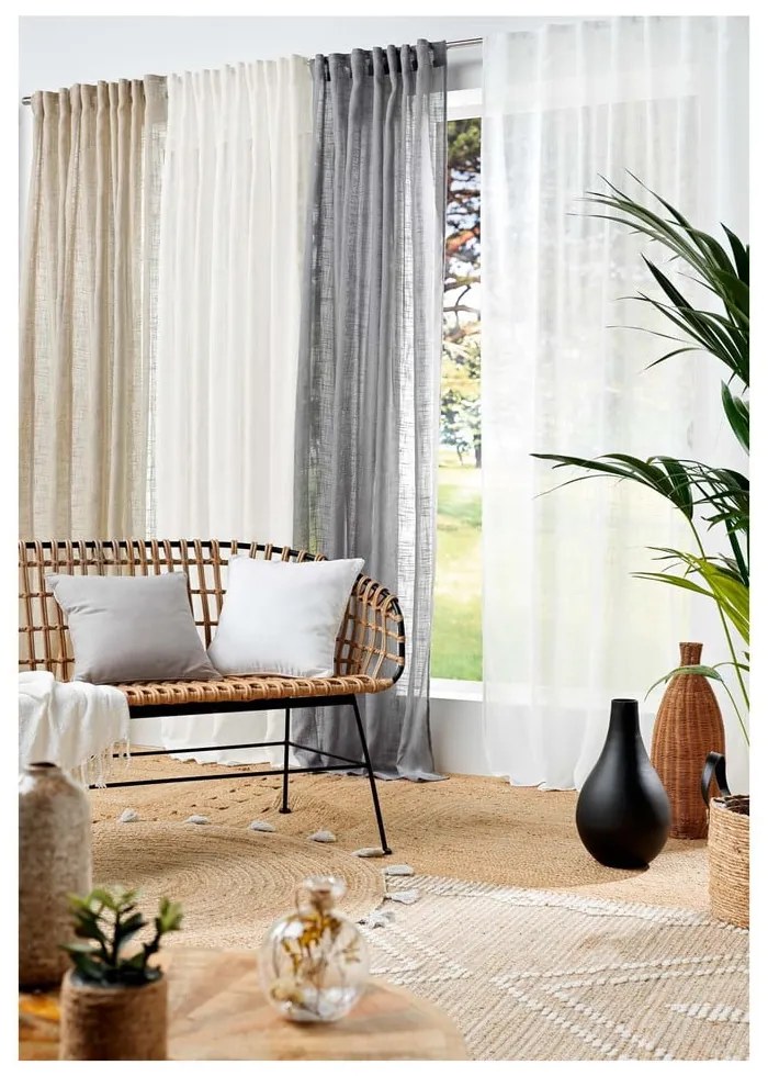 Szara firanka 140x240 cm Haltona – douceur d'intérieur