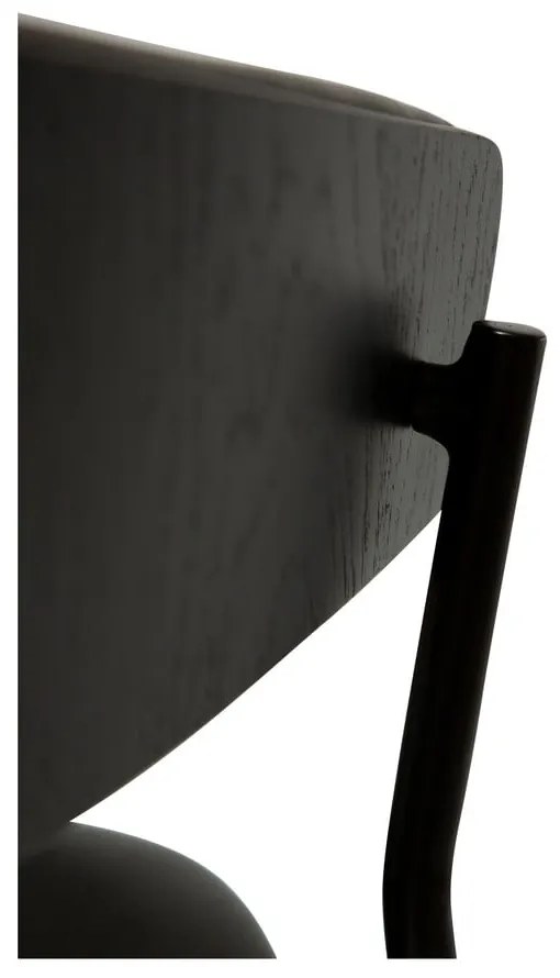 Fotel jadalniany z podłokietnikami w kolorze matowej czerni Crib – DAN-FORM Denmark
