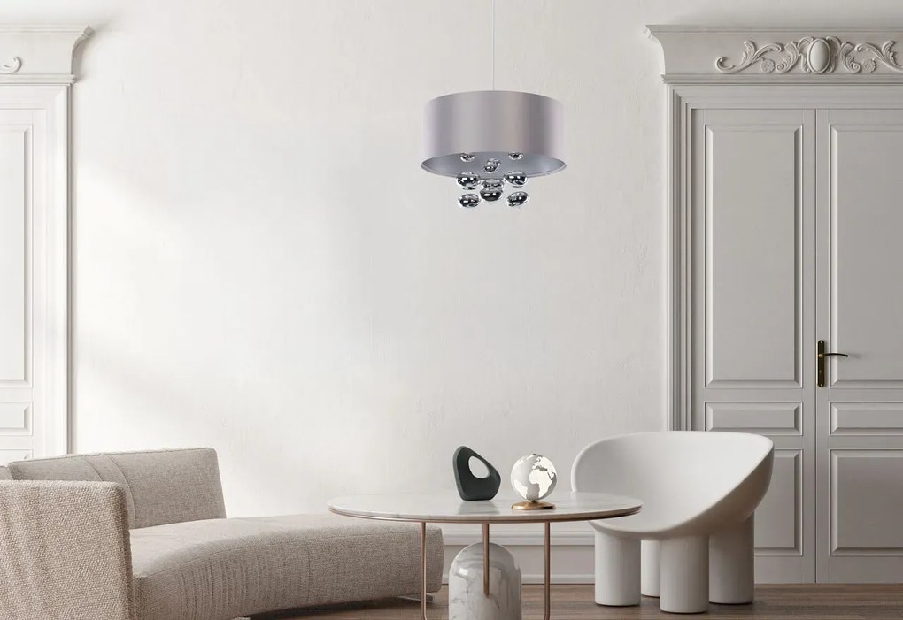 Lampa wisząca BUBBLE LIGHT 40cm szara BPS KONCEPT