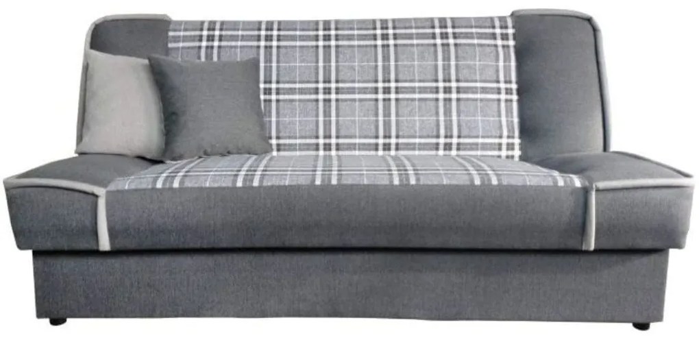 Mela - Wersalka z funkcją spania i pojemnikiem - szara