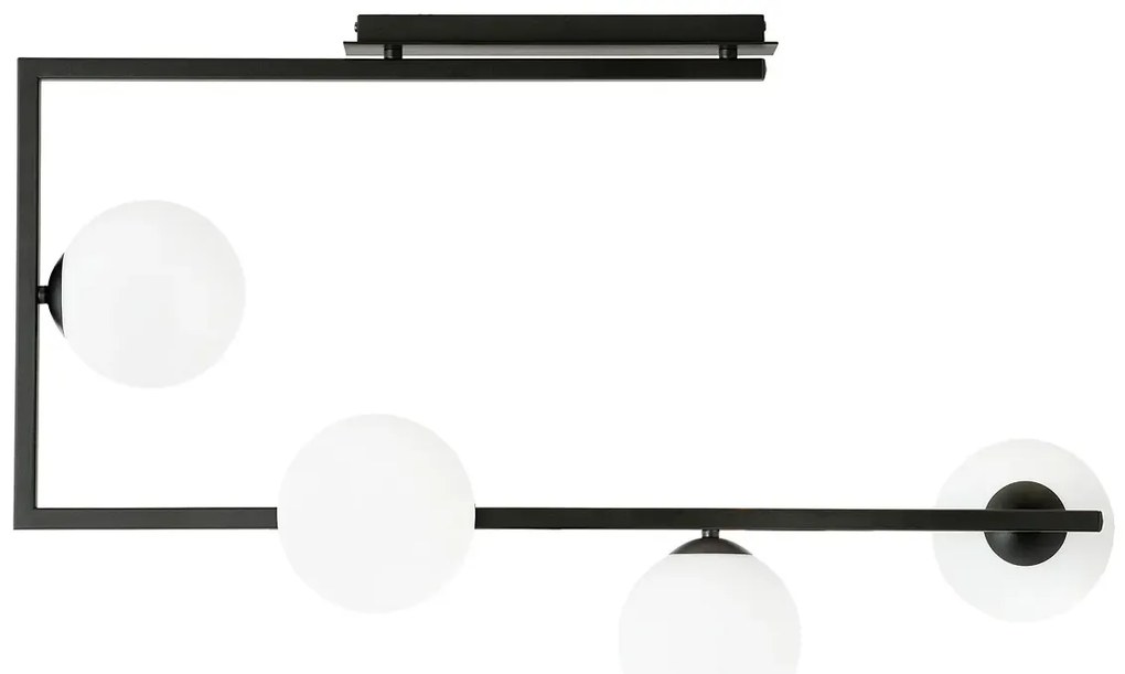 Nowoczesna lampa sufitowa z mlecznymi kloszami - D107 M0-N40
