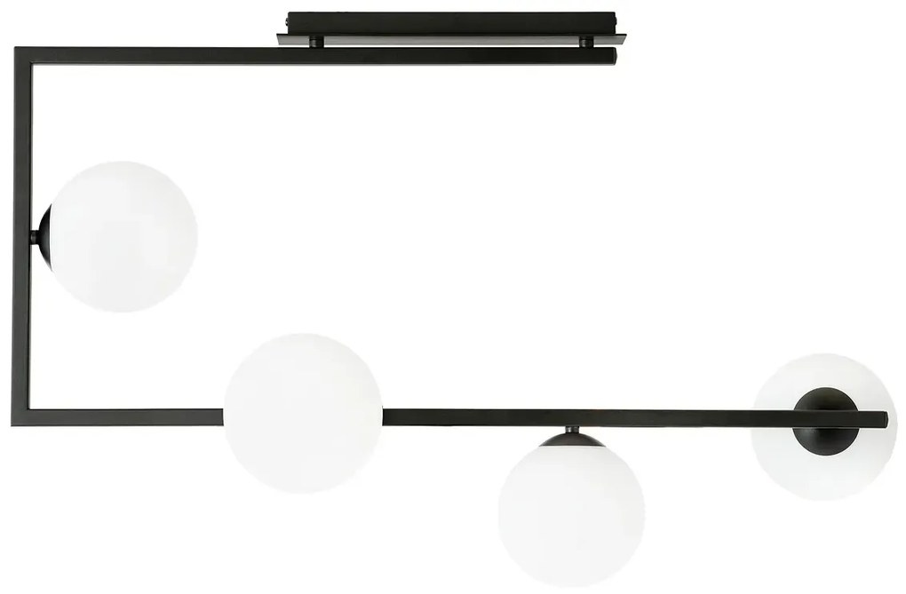 Nowoczesna lampa sufitowa z mlecznymi kloszami  - D107-Solini