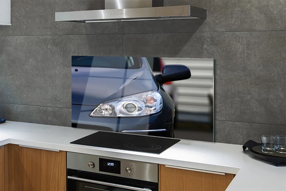 Szklany Panel Elegancki Czarny Samochód