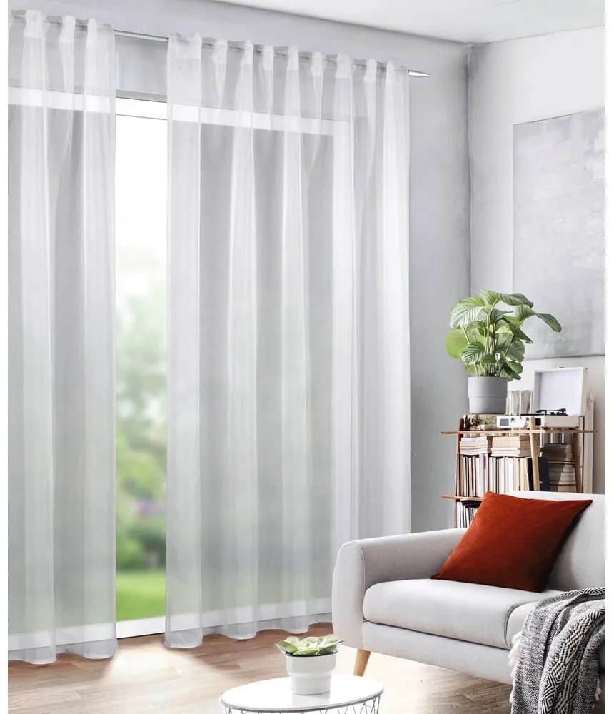 Biała firanka z woalu 135x245 cm Uni – Sehlbach
