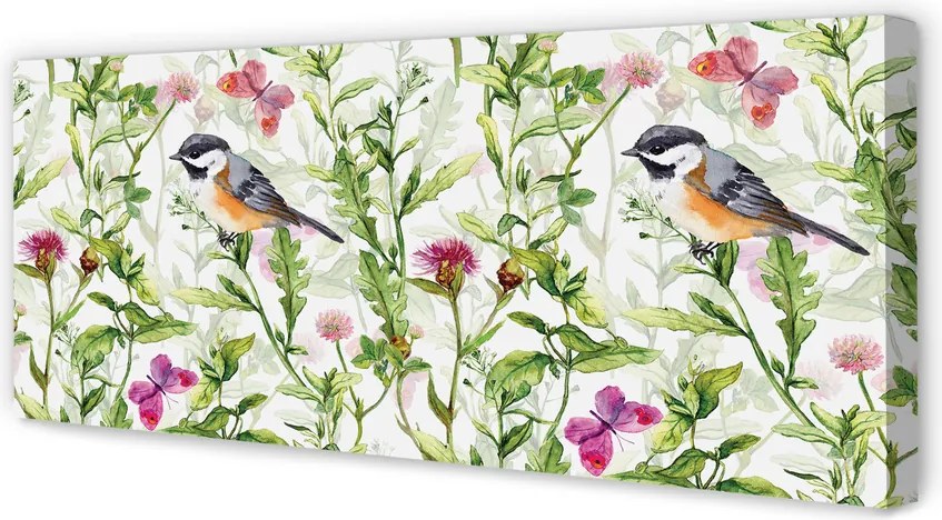 Duży obraz na płótnie Malarski Ptak w Trawie