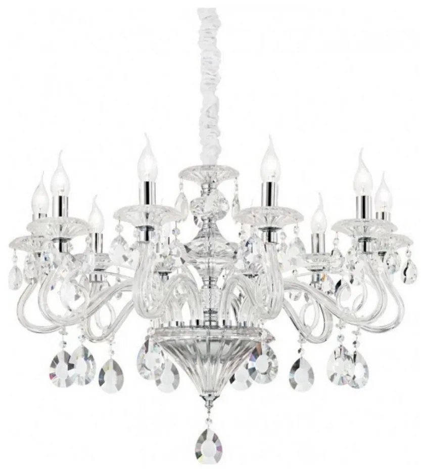 Ideal Lux - Żyrandol kryształowy na łańcuchu NEGRESCO 8xE14/28W/230V śr. 73,5 cm przezroczysty