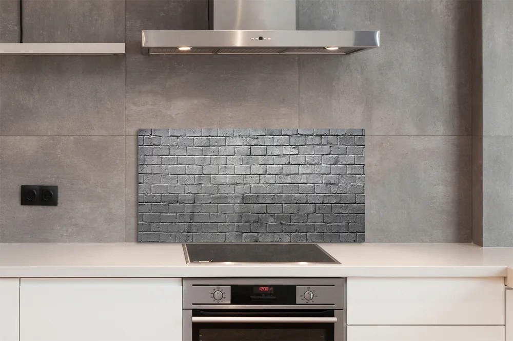 Szkło do Kuchni na Ścianę Czerwona Ściana z Cegieł