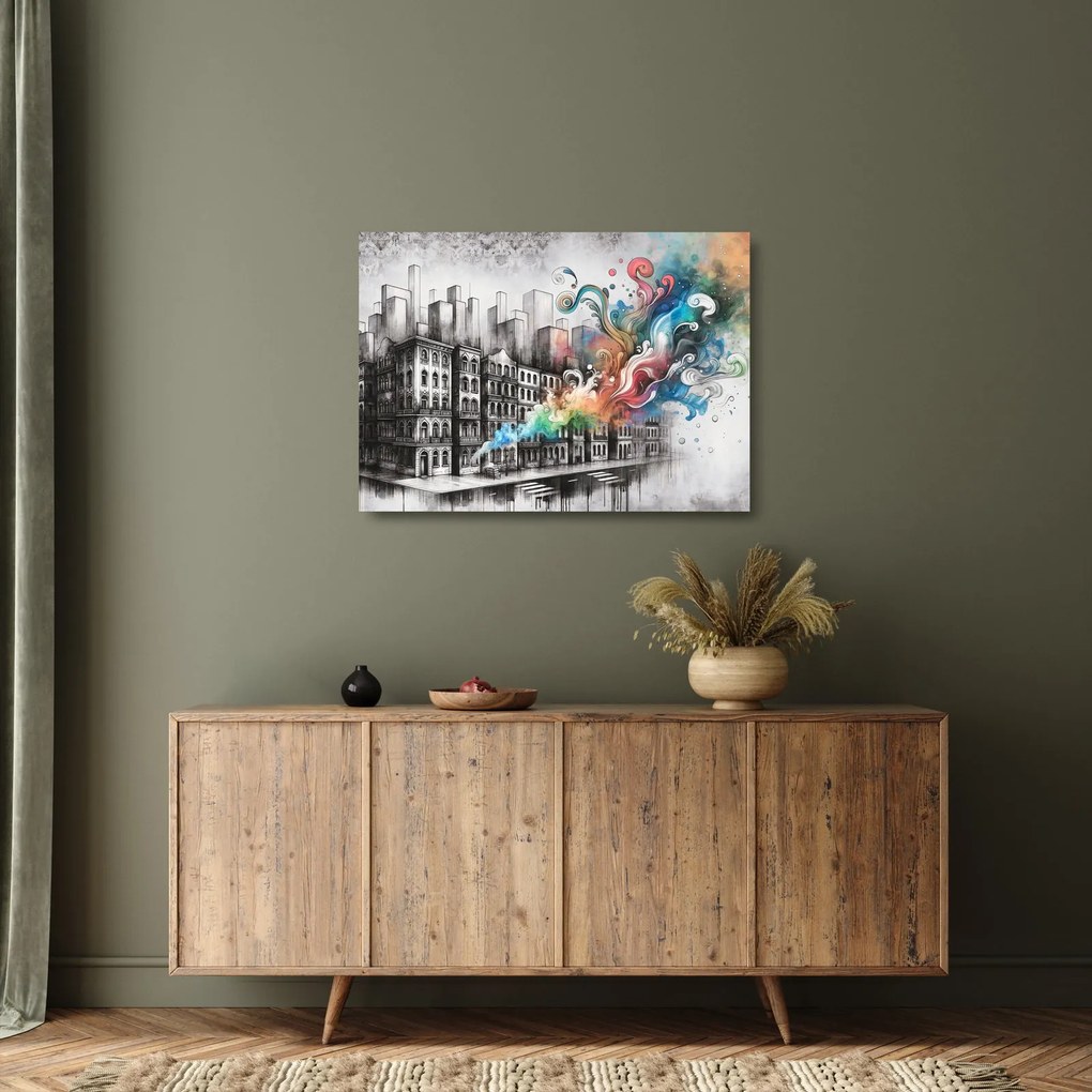 Obraz na szkle - Przemysłowe życie (70x50 cm)