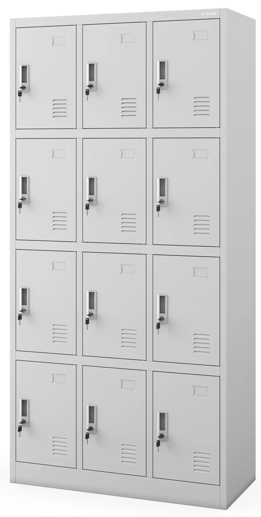 Szafka skrytkowa socjalna BHP MARCIN, 900 x 1850 x 400 mm, szara