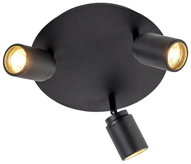 Inteligentny reflektor łazienkowy czarny IP44 z 3 WiFi GU10 - Ducha