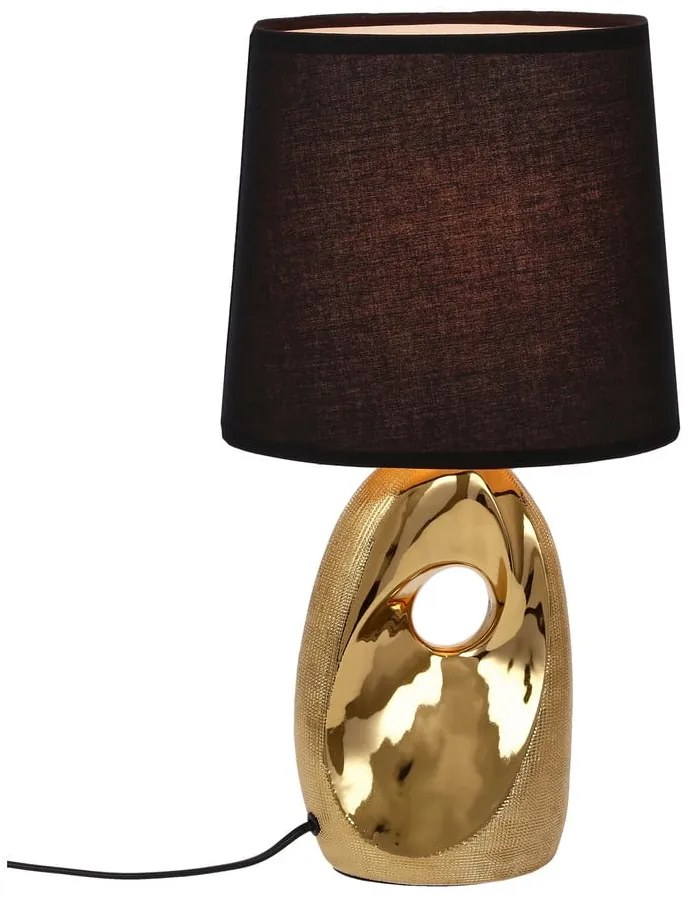 Lampa stołowa z tekstylnym kloszem (wysokość 43 cm) Hierro – Candellux Lighting