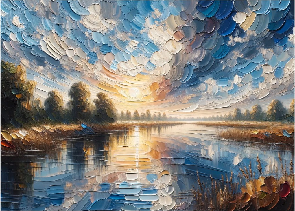 Obraz na szkle - Słońca nad wodą (70x50 cm)