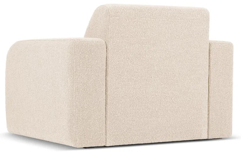 Beżowy fotel z materiału bouclé Molino – Micadoni Home