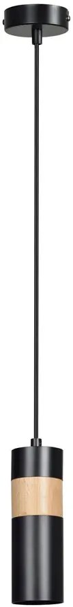 Czarna pojedyncza lampa wisząca - D101-Avezo