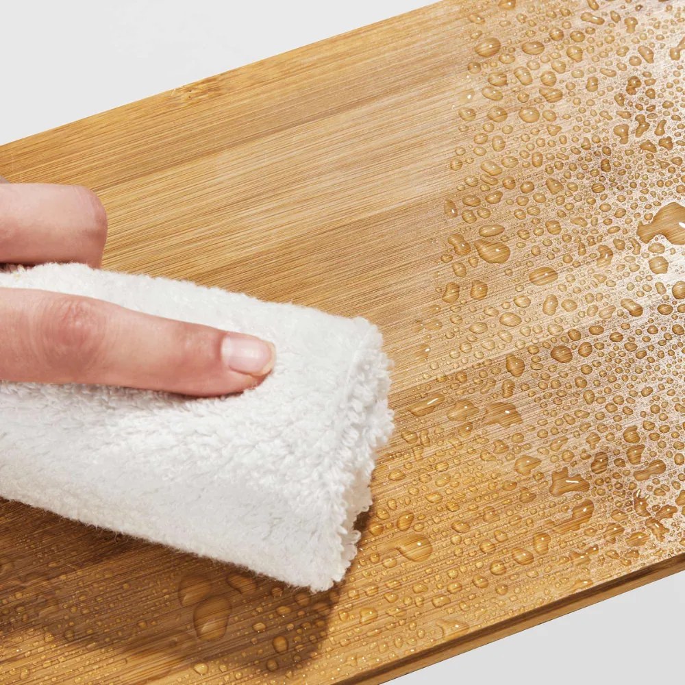 SongmicsHome Zestaw bambusowych organizerów CEZAR, 2 szt., brązowa/czarna