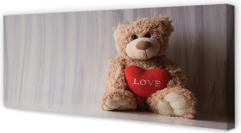 Obraz na płótnie Uroczy Miś z Sercem