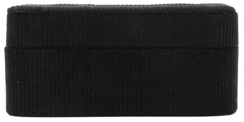Mała szkatułka na biżuterię, sztruks, 19 x 13,5 x 8 cm
