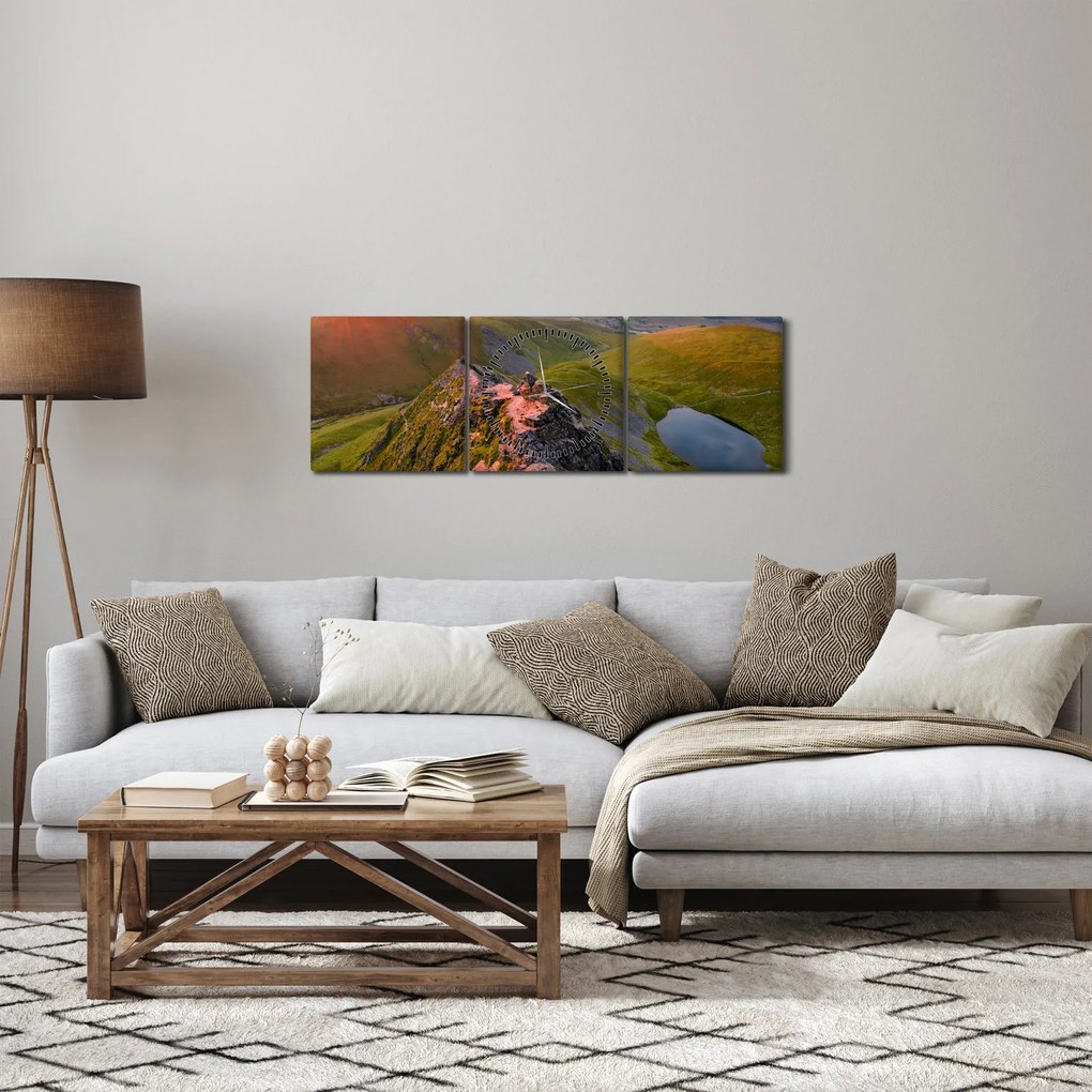 Obraz - Blencathra (z zegarem) (90x30 cm)