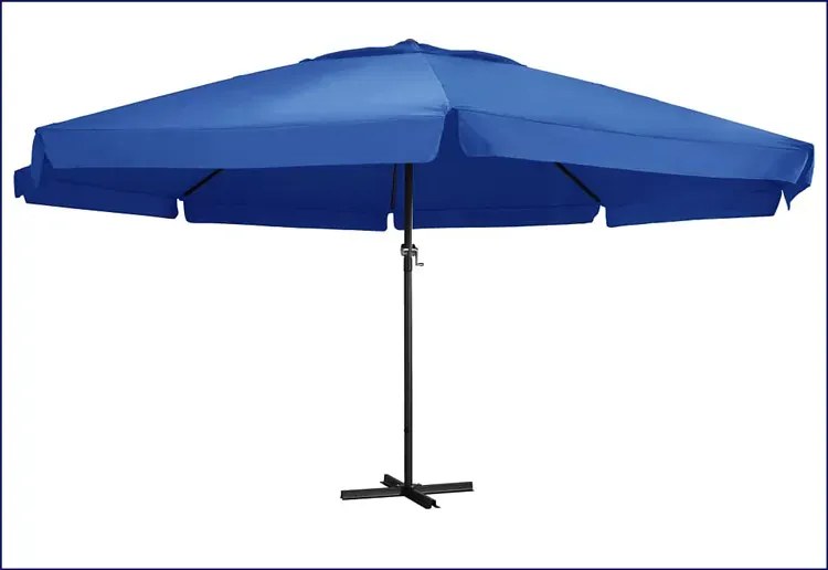 Lazurowy parasol ogrodowy z podstawą F4-T03