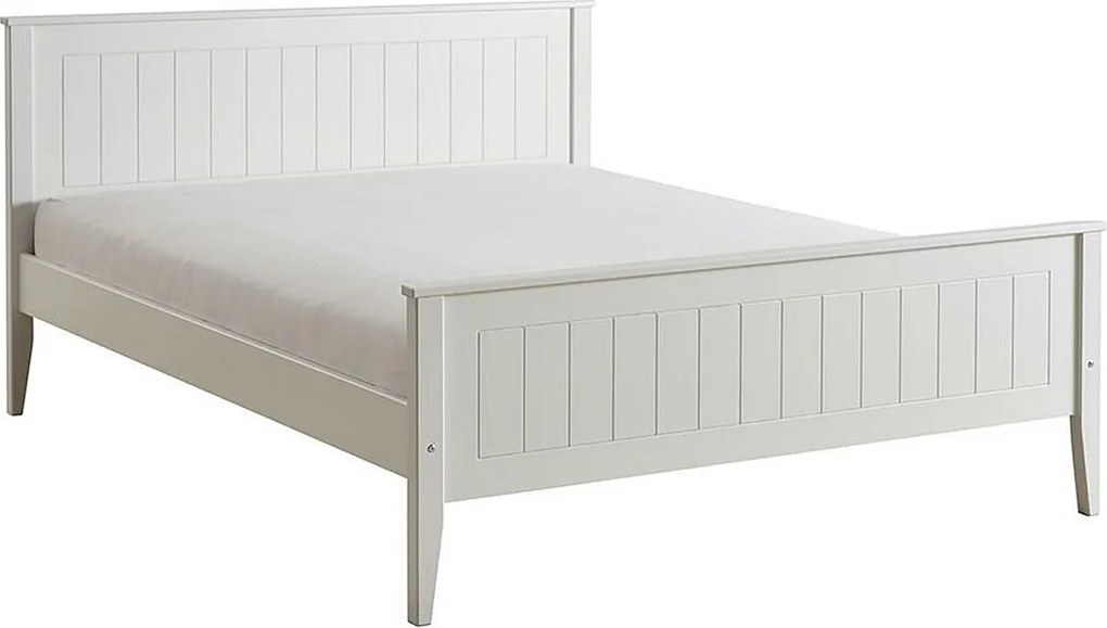 Łóżko 140x200 drewniane Siena, kolor biały