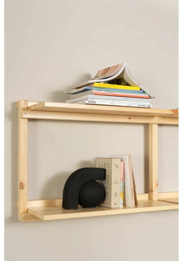 Regał ścienny z litego drewna sosnowego w naturalnym kolorze 192x47,5 cm Groove – Karup Design