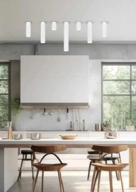 Nowoczesna biała lampa sufitowa - K411 C4-Z77
