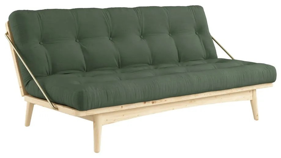 Sofa rozkładana Karup Folk Clear/Olive Green