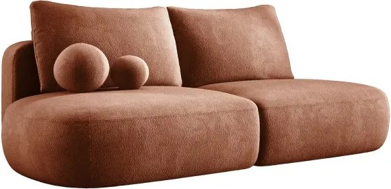 Sofa BABU Kanapa z funkcja spania i pojemnikiem w tkaninie APHRODITE 09 kolor MIEDZIANY